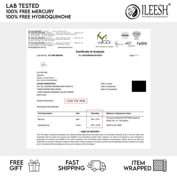 ILEESH Face Cream (Night Cream 5g) - Reduce Acne And Scars